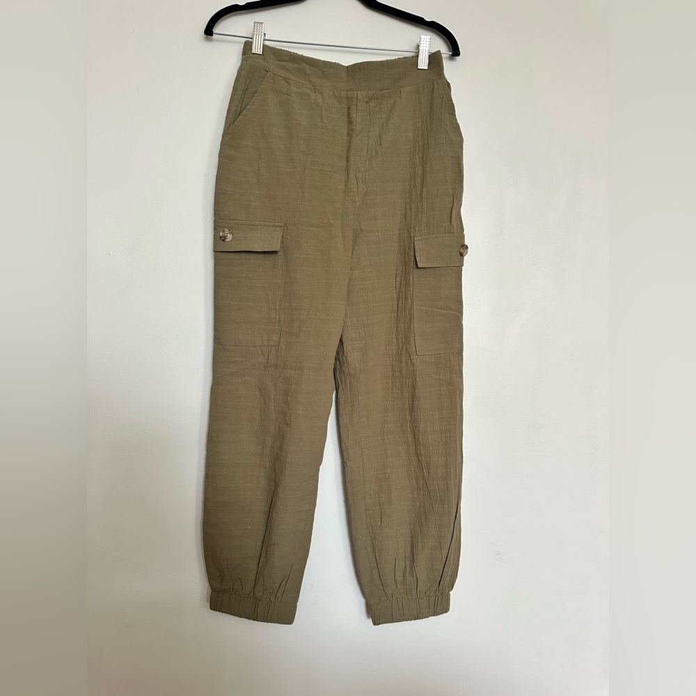 FAVLUX Olive Green Pull On Jogger Pants